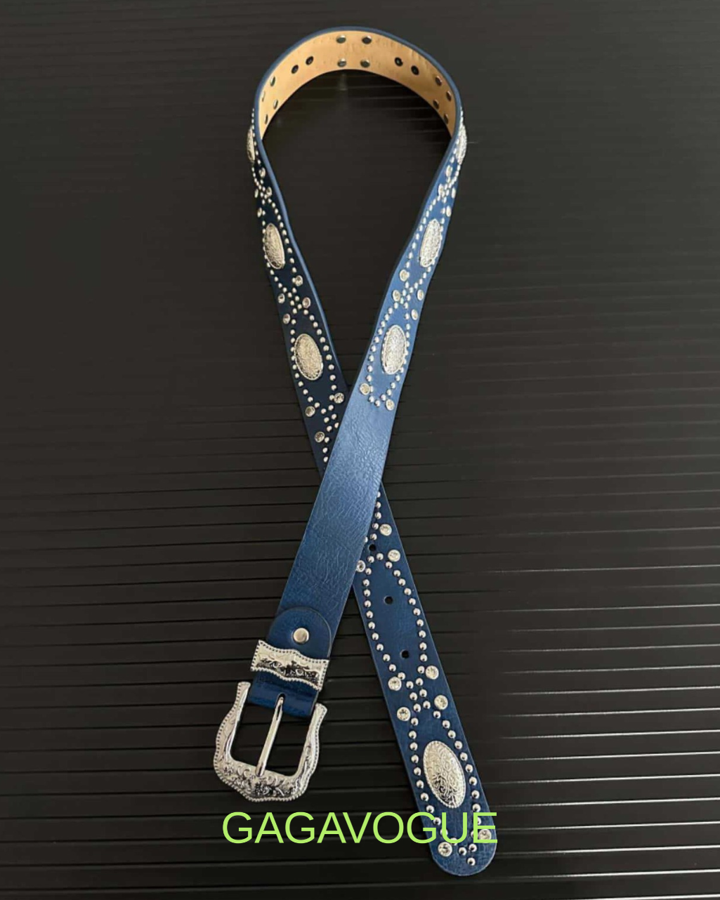 GAGAVOGUE VINTAGE WESTERN STUDDED LEATHER BELT