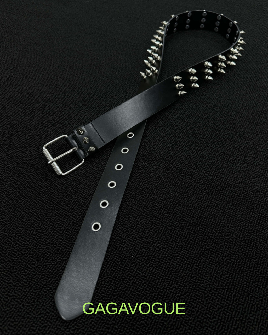GAGAVOGUE SPIKED STUDDED PUNK LEATHER BELT