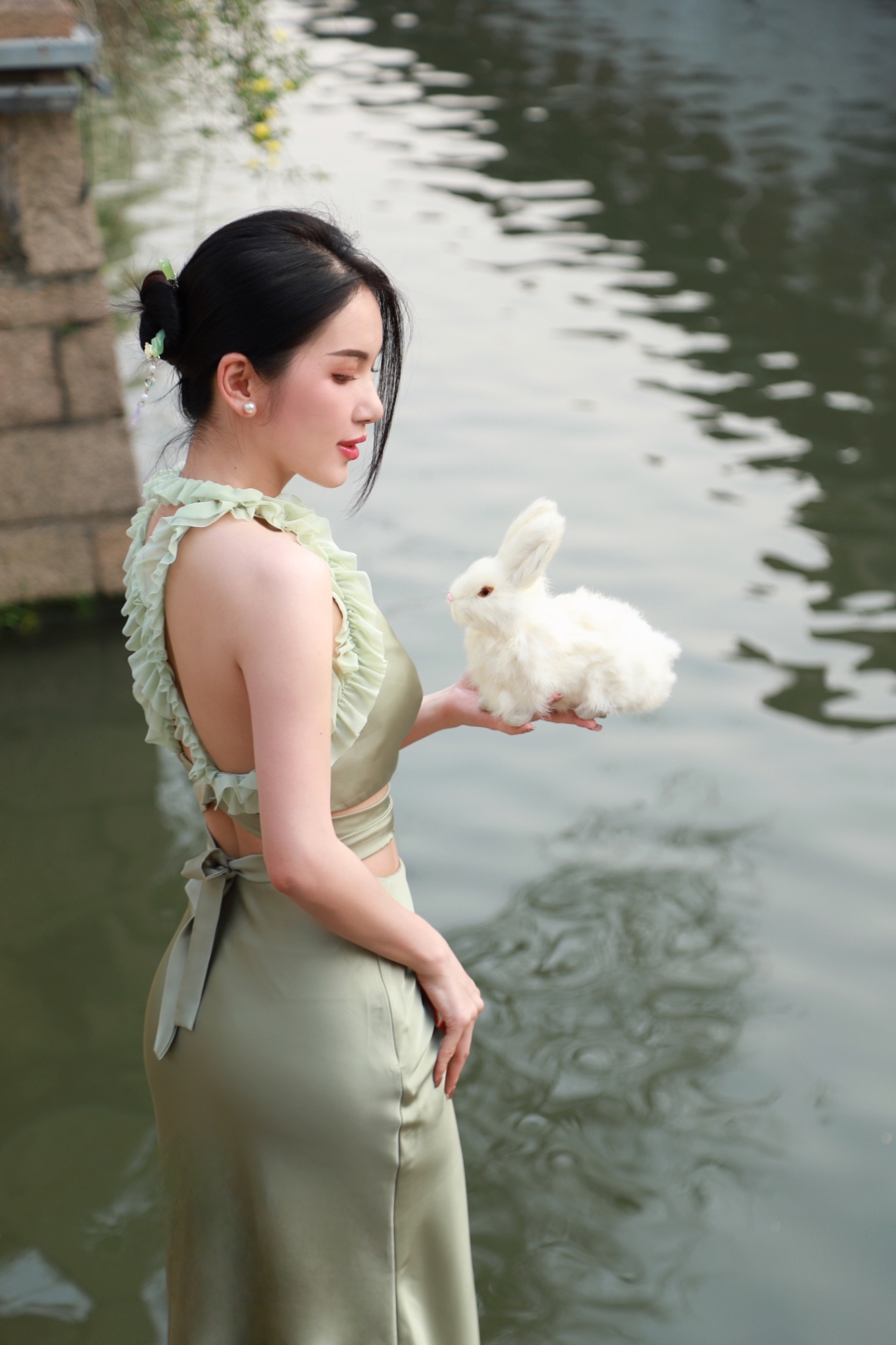 Set áo và chân váy lụa đuôi cá Meimei