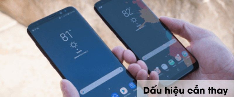 Dấu hiệu cần ép kính samsung galaxy s8