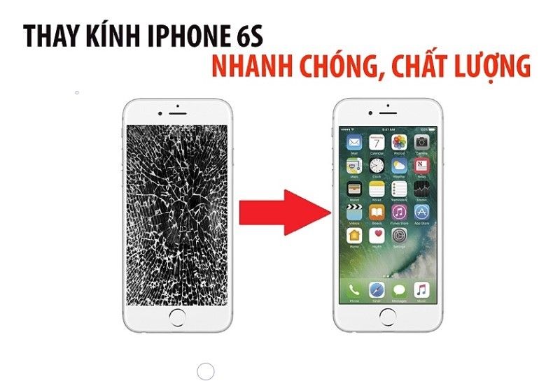 Ép kính iphone 6s chất lượng