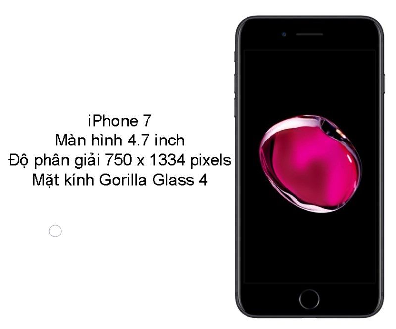 Kích thước màn hình iphone 7