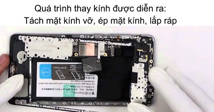 Quá trình thay mặt kính Vivo v7