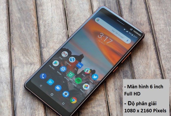 Thông số màn hình Nokia 7 plus