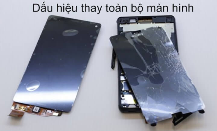 Dấu hiệu thay toàn bộ màn hình