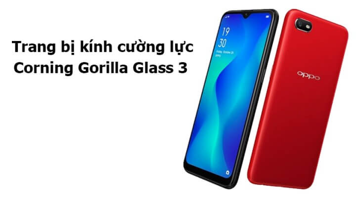 màn hình oppo a1k trang bị kính cường lực