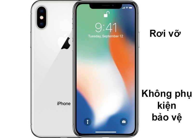 Nguyên nhân hư hỏng mặt kính iphone x