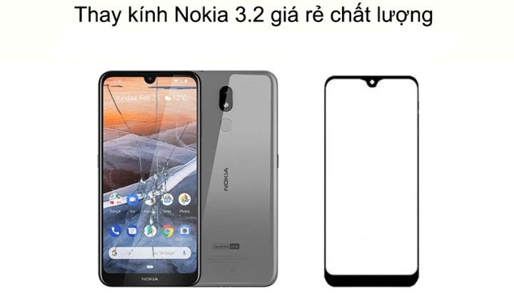 Cửa hàng thay ép kính nokia 3.2 giá rẻ