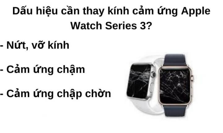 Dấu hiệu thay kính apple watch series 3