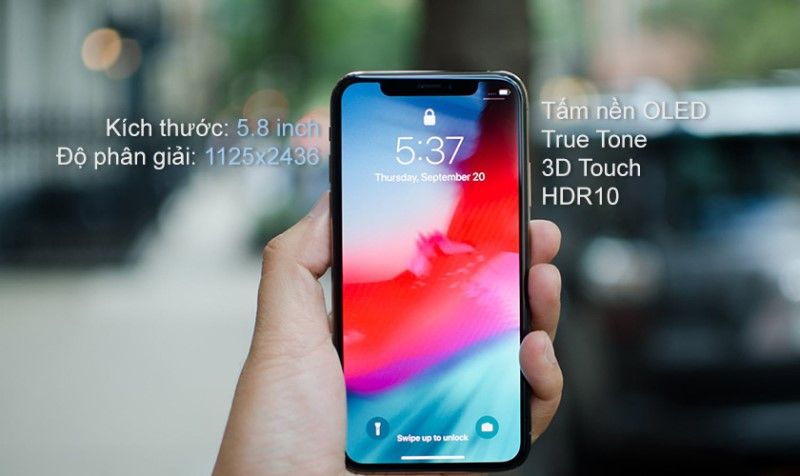 Kích thước màn hình iphone xs