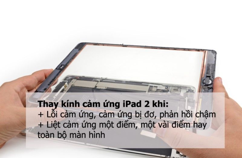 Biểu hiện nên thay kính cảm ứng ipad