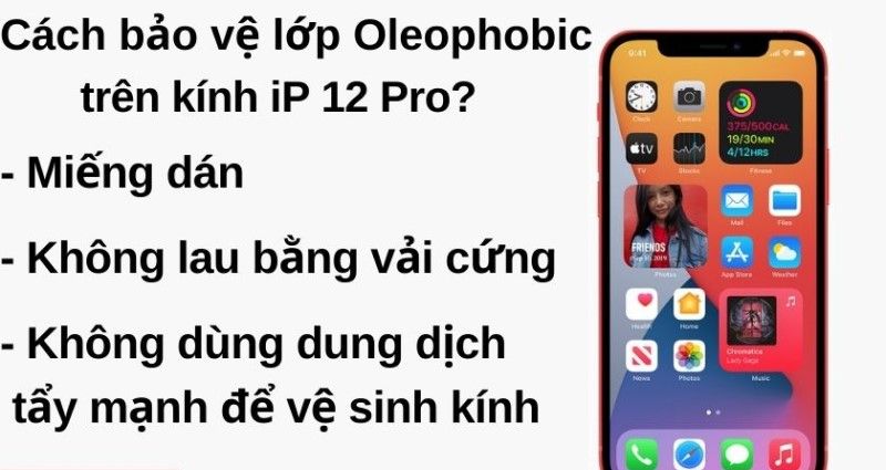 Cách bảo vệ mặt kính iphone 12 pro