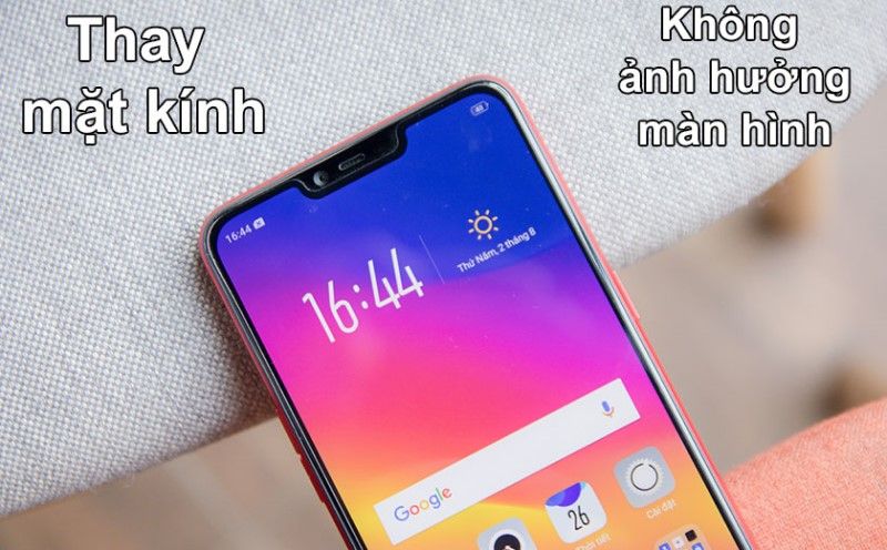 Tháy mặt kính oppo a3s