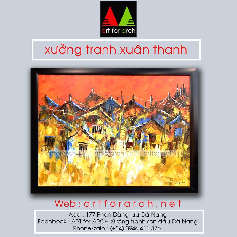 tranh thành phố muôn màu 90x120