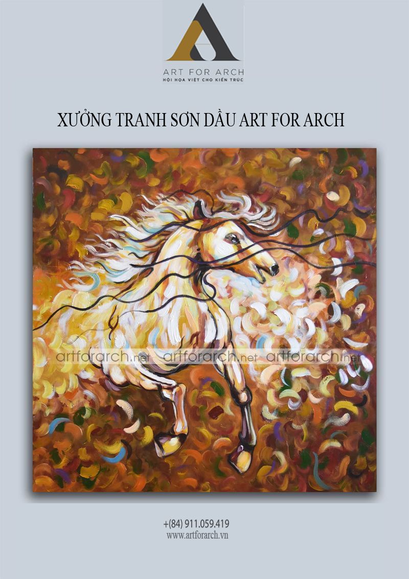 Tranh Đơn thương độc mã 100x100 (G1)