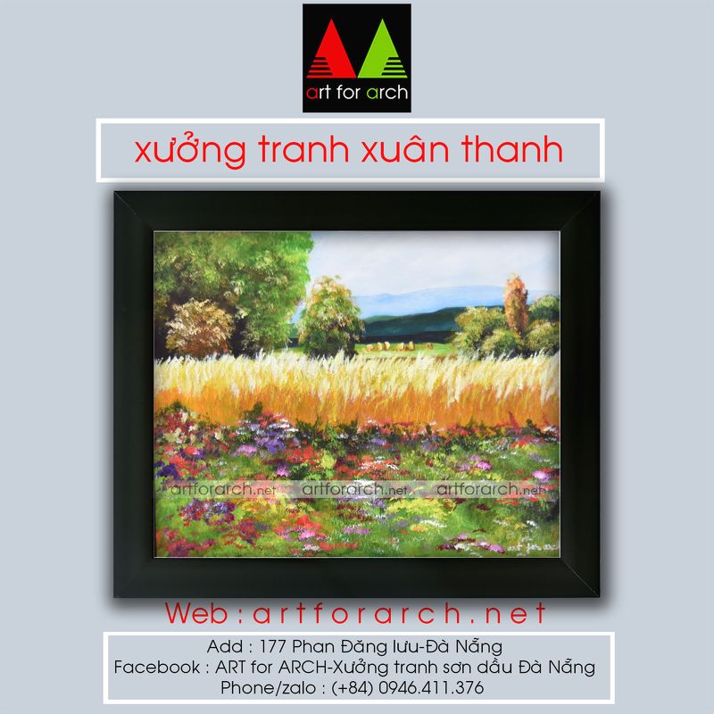 Tranh phong cảnh cỏ lau