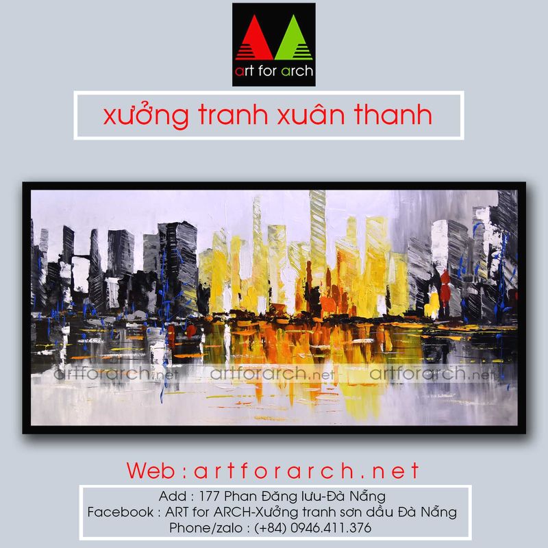 Tranh Thành Phố Trừu Tượng 01 80x160