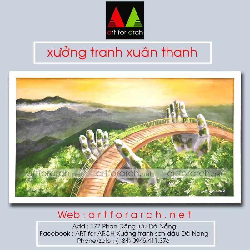 Tranh cầu vàng 35x65