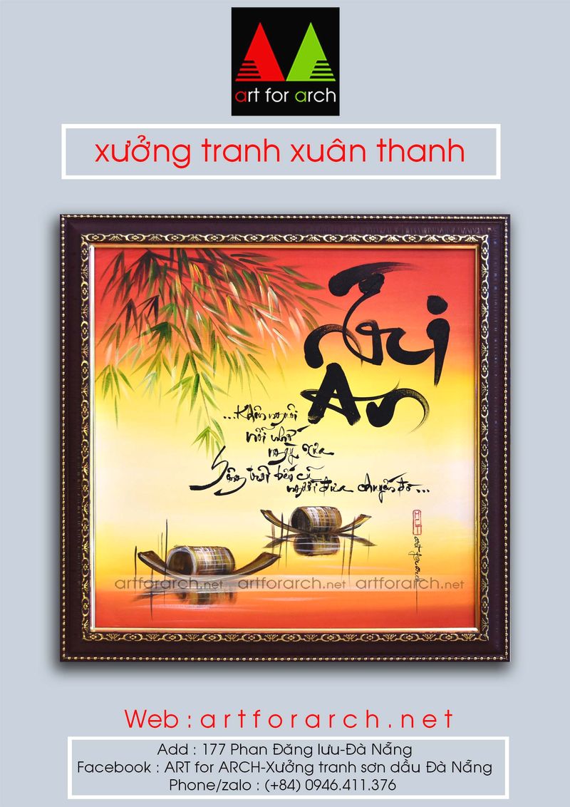 Tranh thư pháp 50x50