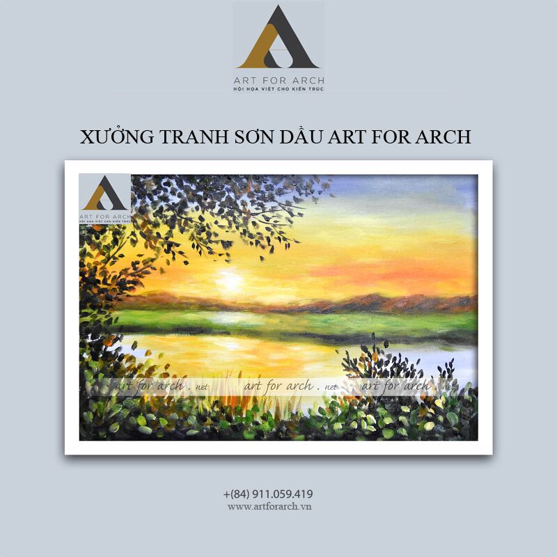 Tranh hoàng hôn 01 40x60 (G2)