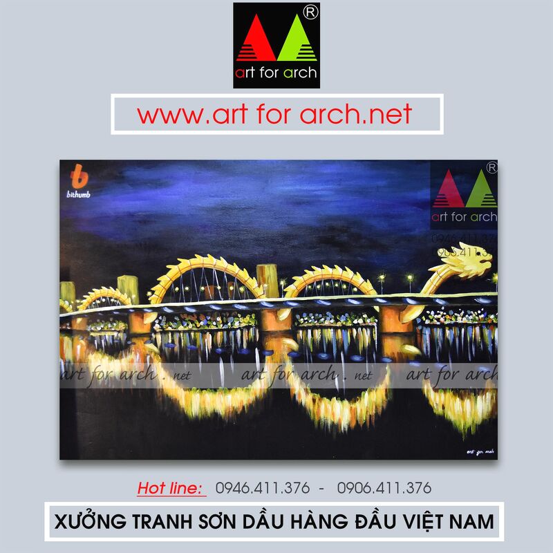 Tranh cầu rồng 01 80x120