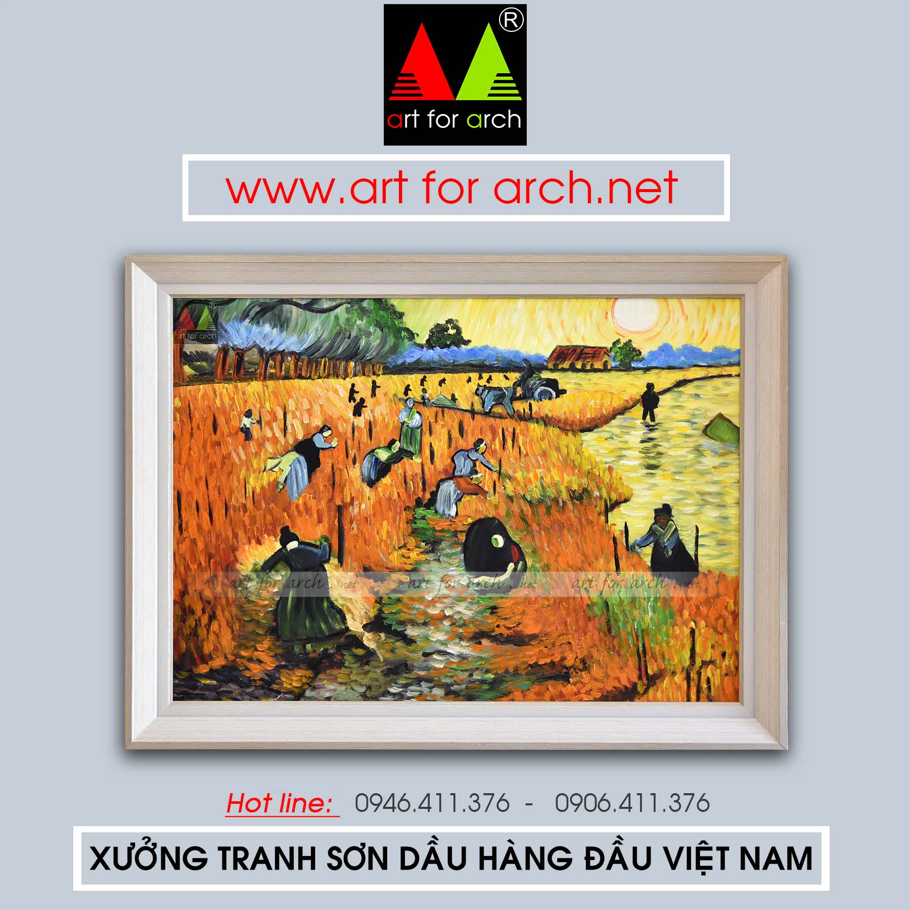 Vườn nho đỏ Van Gogh 55x75 (G1)