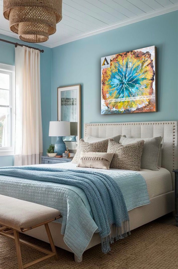 Tranh treo tường lá sen 60x60 (G1)