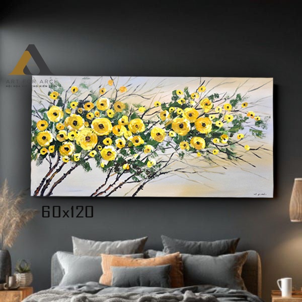 Tranh nhánh hoa 60x120 g2