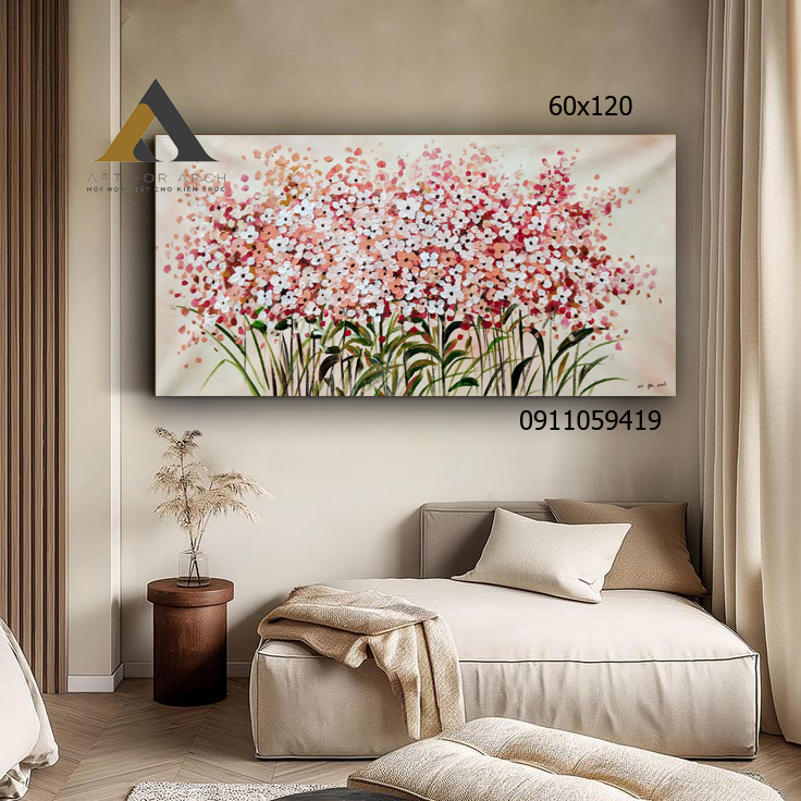 Tranh hoa địa lan 60x120 g2