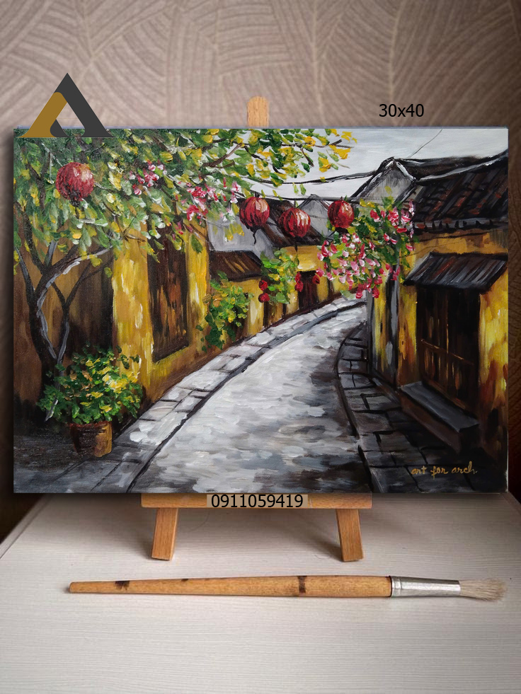 tranh phố cổ Hội An 01 g2 30x40