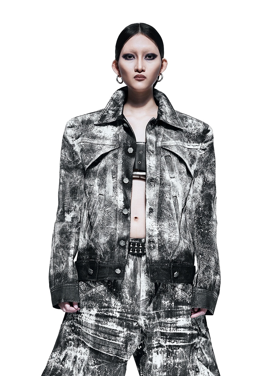 AK.085C Smoke Waxed Denim Jacket
