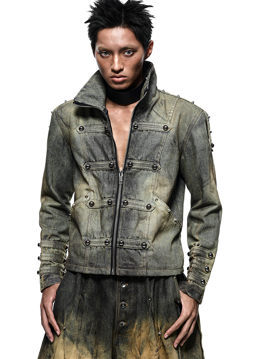 AK.098B Napoleon Dirt Washed Denim Jacket