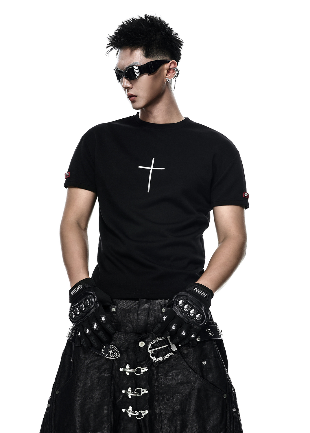 AN.127A Drknss Club Cross T-shirt (BL)