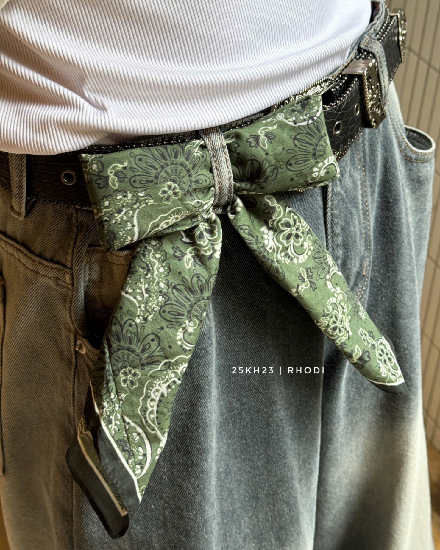 Khăn bandana 25KH23 - RÊU COTTON