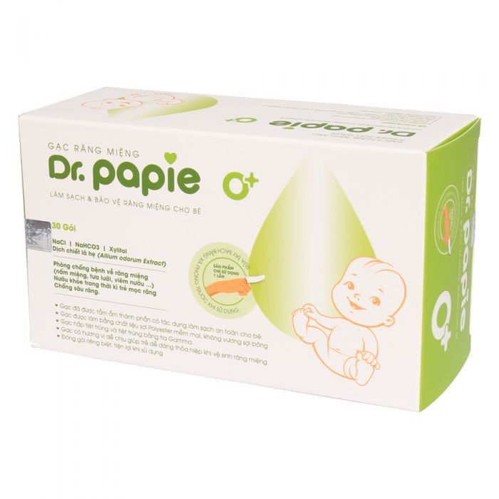 Gạc răng miệng Dr.Papie 0+ (30 gói)