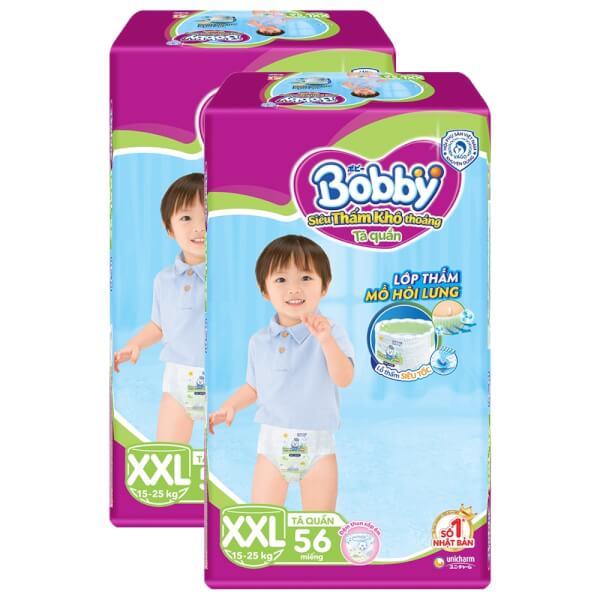 Bỉm tã quần Bobby size XXL56 ( &gt;16kg)