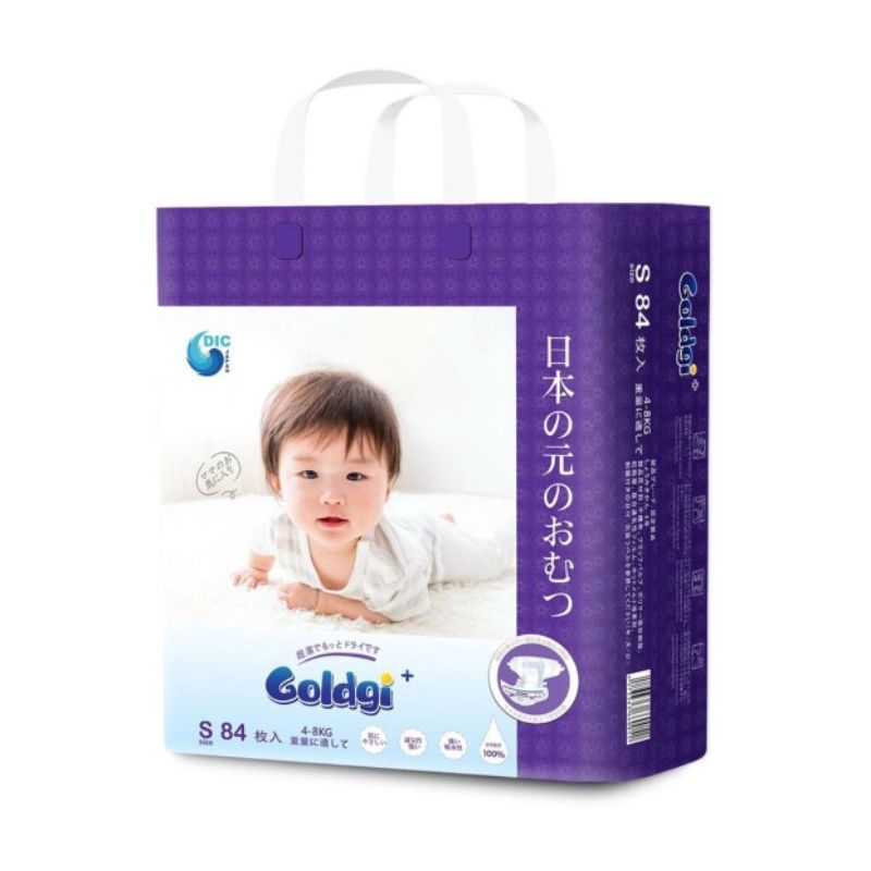 Bỉm Goldgi+ Dán Size S84 (4-8kg)