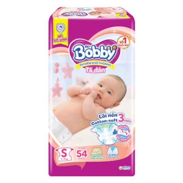 Bỉm tã dán Bobby size S54 (4-8kg)