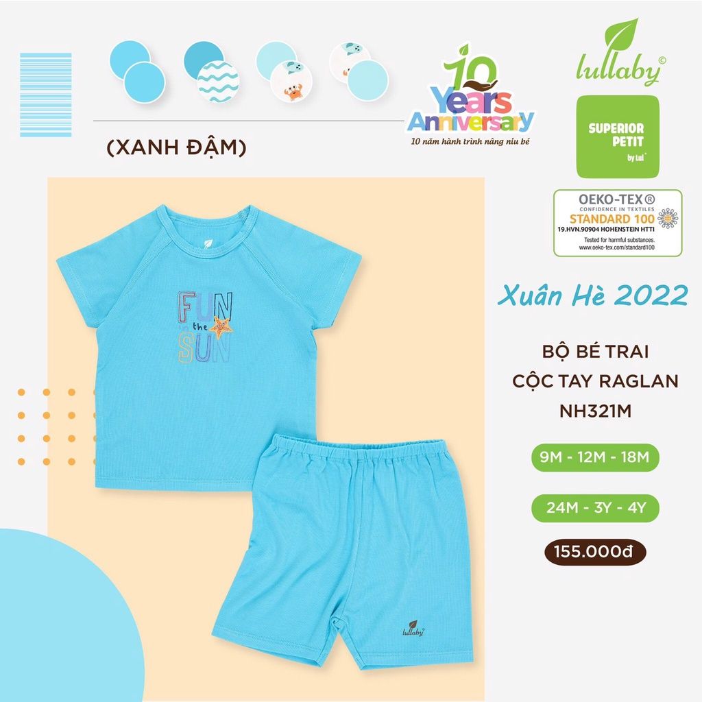 Bộ BT Cộc Tay Raglan Xanh Đậm