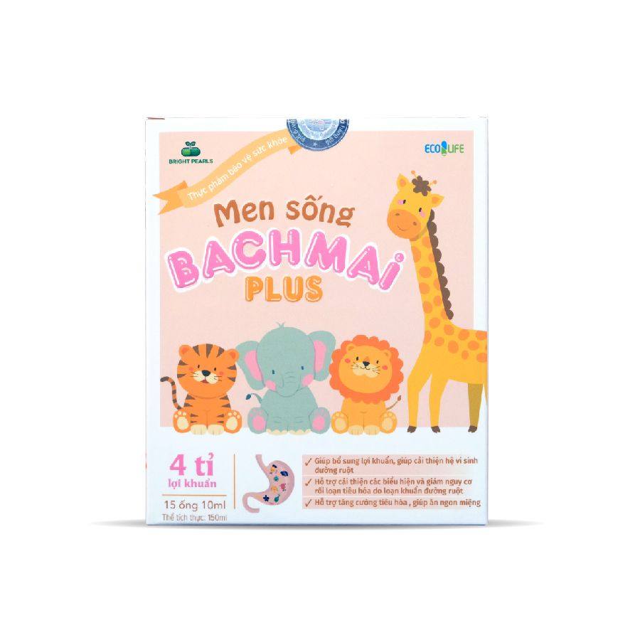 Men sống Bạch Mai Plus (15 ống x 10ml) 4 Tỷ Lợi Khuẩn