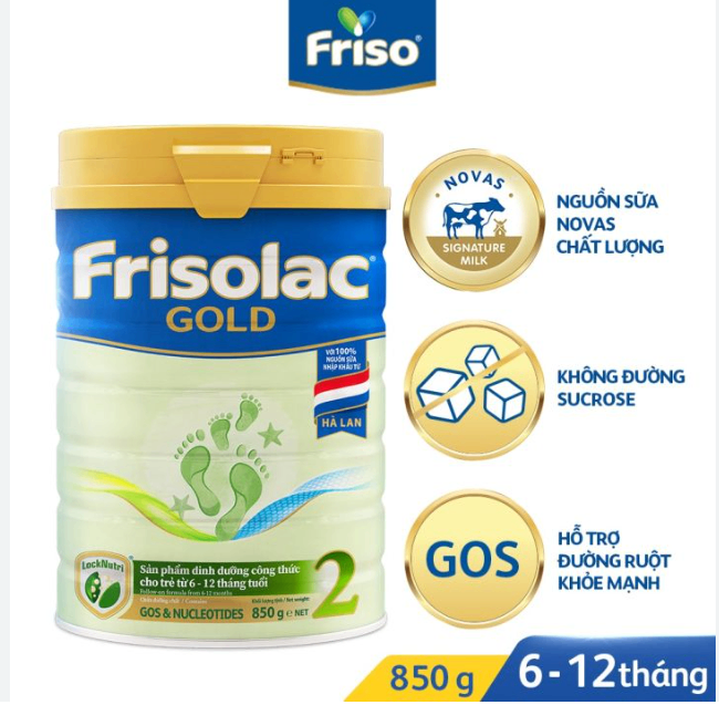 Sữa Frisolac Gold 2 - 850g (6-12 M)