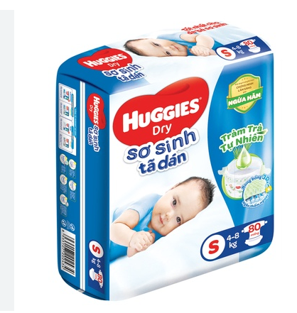 Bỉm - Tã dán Huggies Size S80 miếng