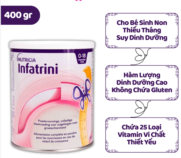 Sữa Béo Infatrini Đức 400g (0-18 Tháng)