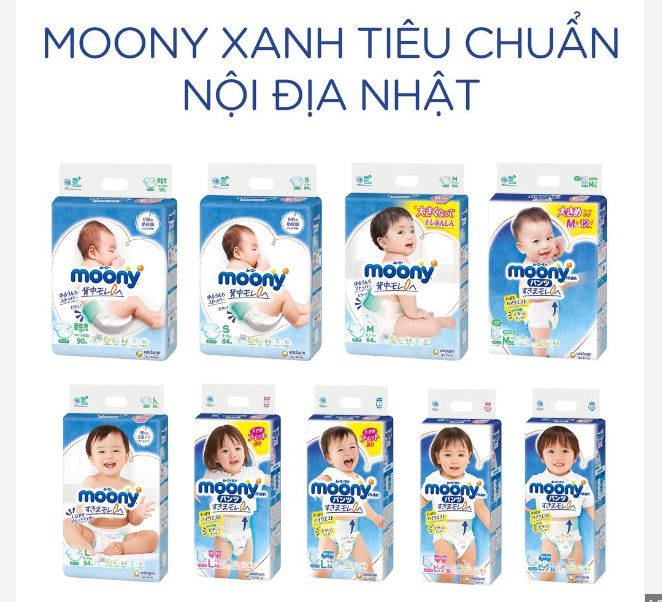 Bỉm Moony Xanh Quần