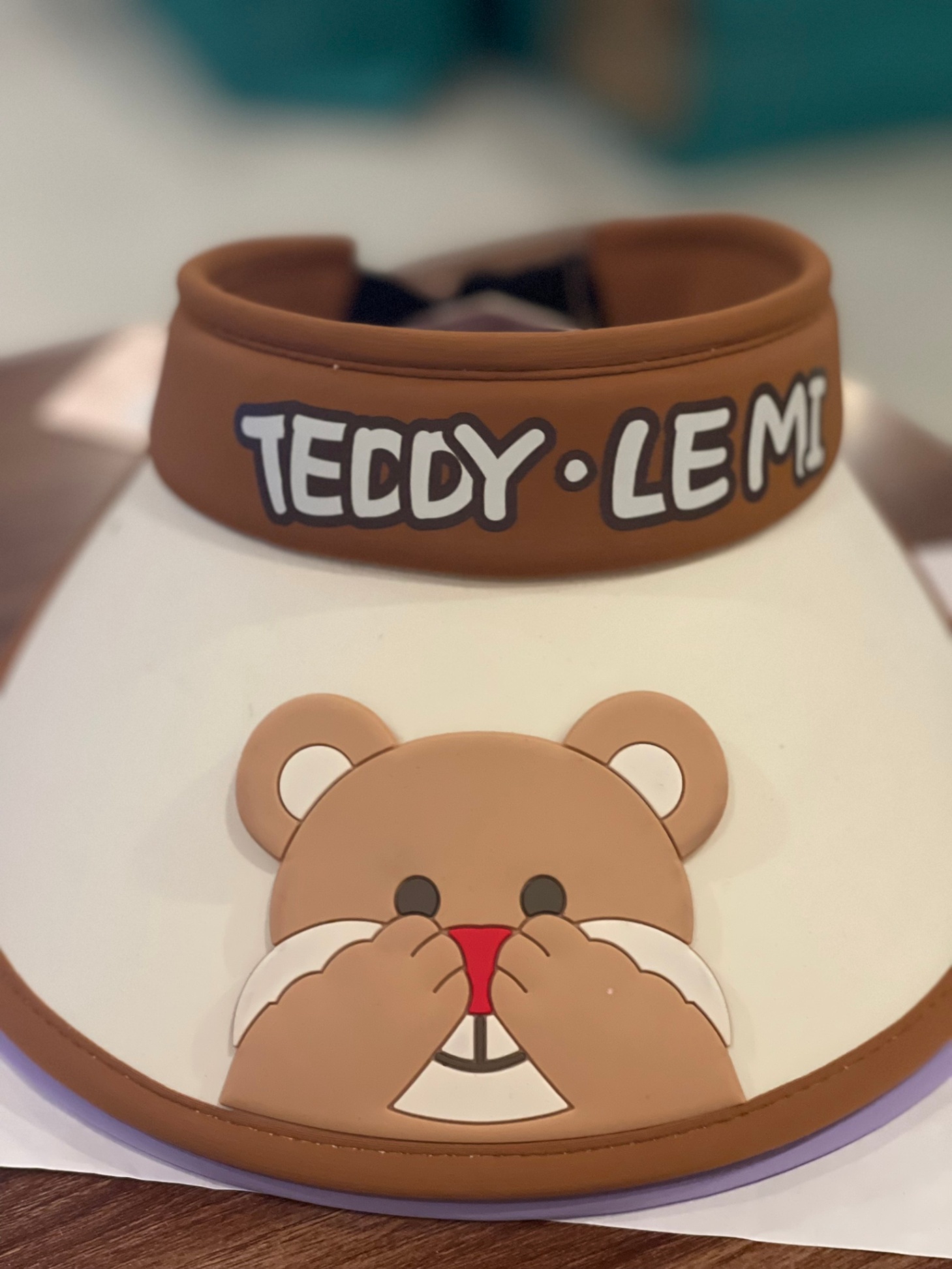 Mũ nửa đầu Teddy Lemi mặt gấu