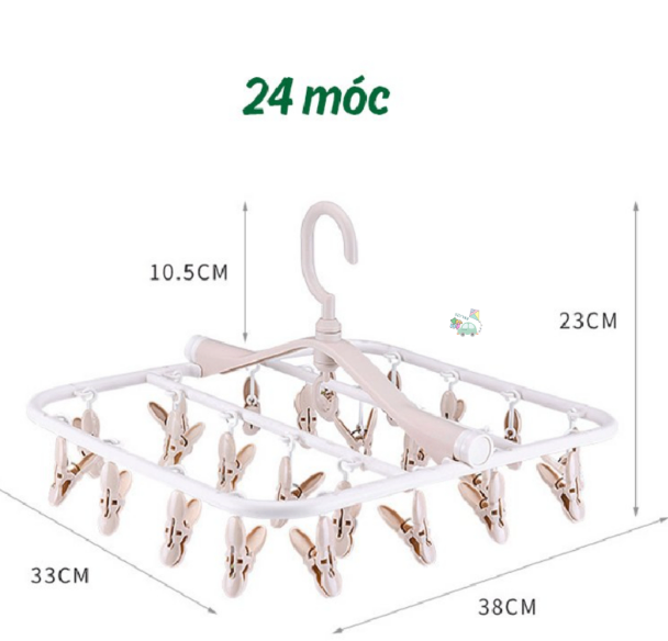 Móc chùm vuông Holla 24 kẹp -12154