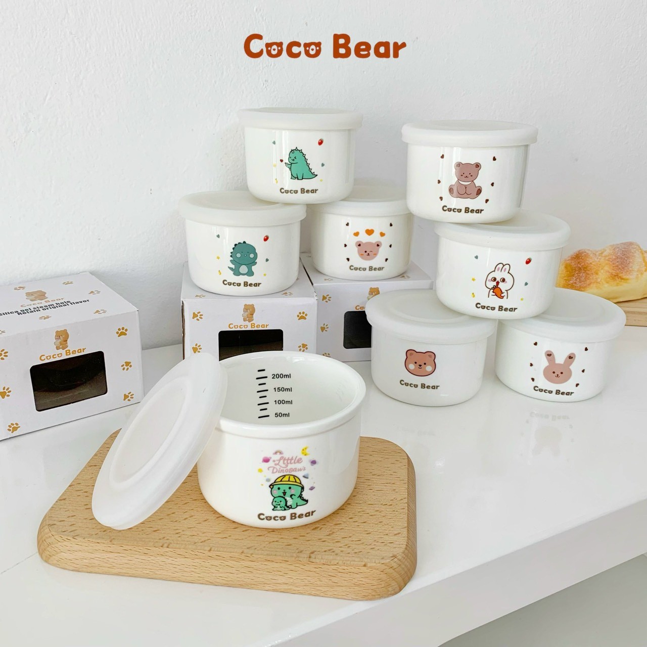 Bát sứ chia vạch Coco Bear