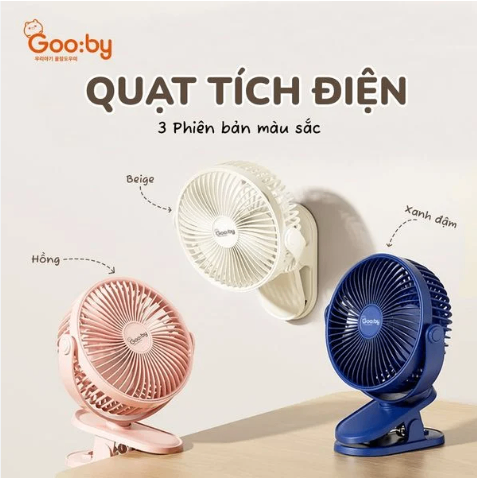 Quạt kẹp tích điện Gooby ( 5 bịch)