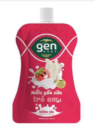 Nước yến sữa Gennest - Hương Dâu