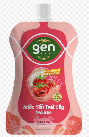 Nước yến trái cây Gennest - Hương Dâu